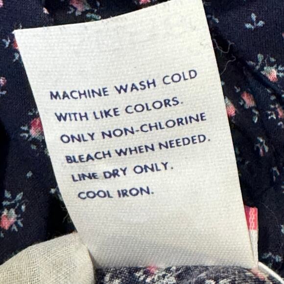 Vintage Polly Flinders Made in USA  Size 4 Smocked Blue Floral Collared Dress - Picture 8 of 8